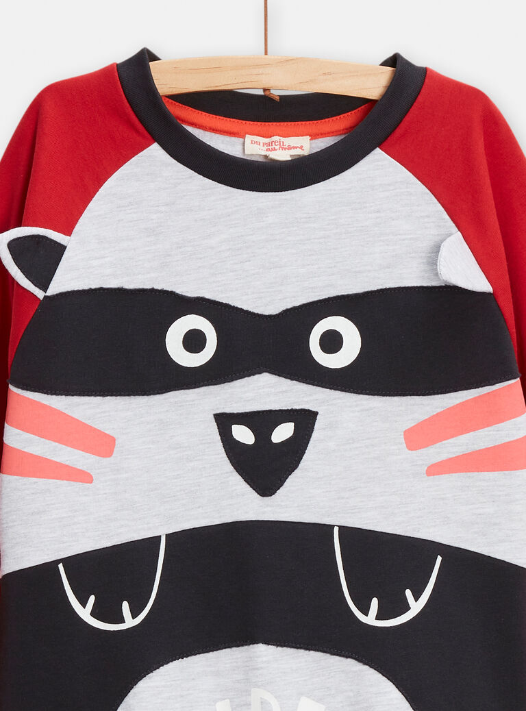 Pyjama phosphorescent animation raton laveur pour garçon