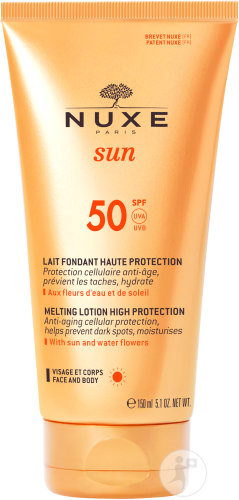 Nuxe Sun IP50 Lait Solaire Fondant Visage Et Corps Haute Protection Toutes Peaux 150ml