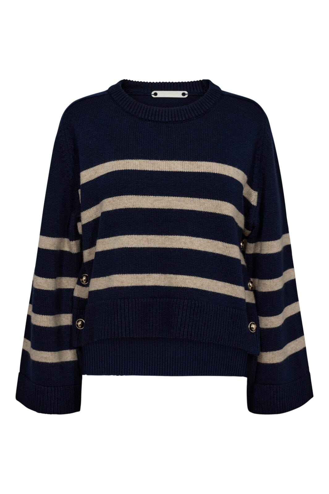 Co´Couture Majacc O-Button Stripe Knit 32148 120 navy