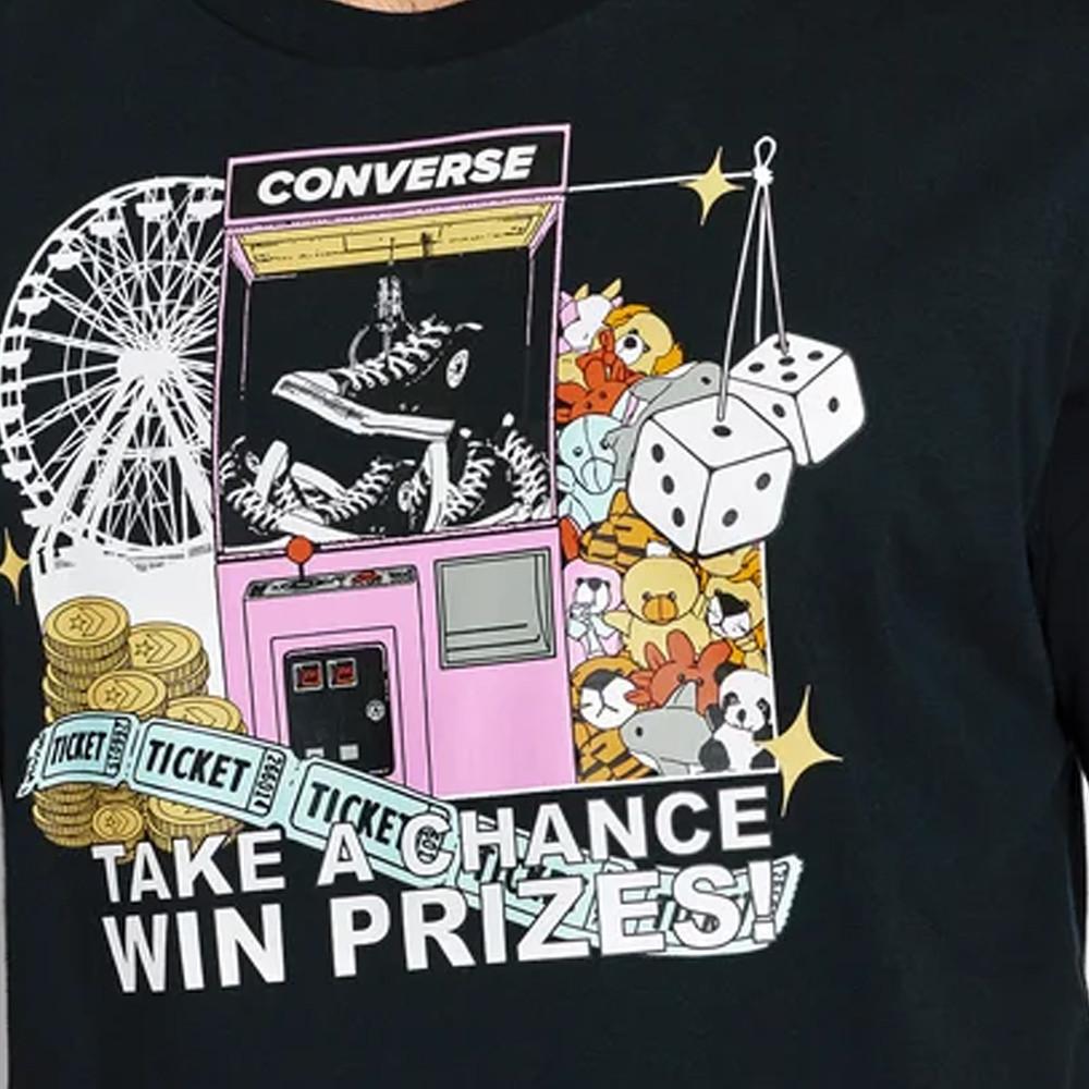 Converse T-shirt Noir Homme Converse Claw Machine