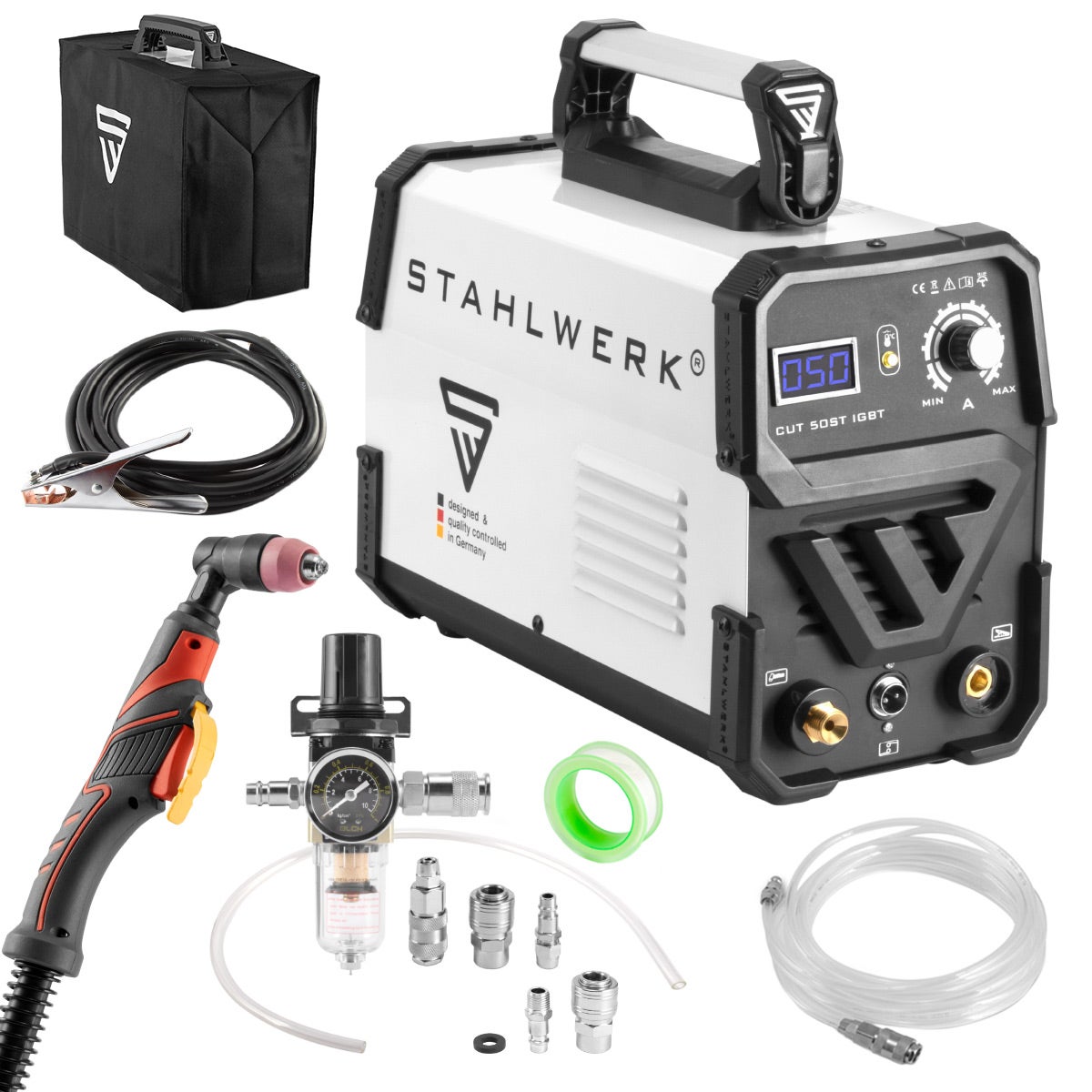 STAHLWERK CUT 50 ST IGBT plasmasnijder met 50 ampère, tot 14 mm snijcapaciteit