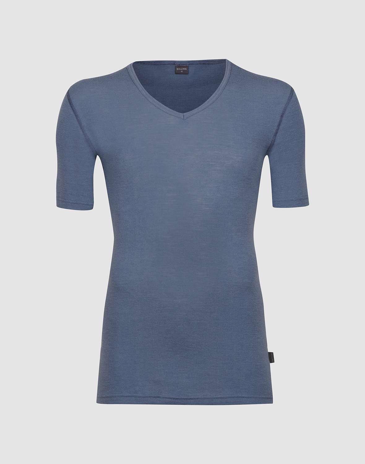 T-shirt met v-hals van merinowol voor heren
