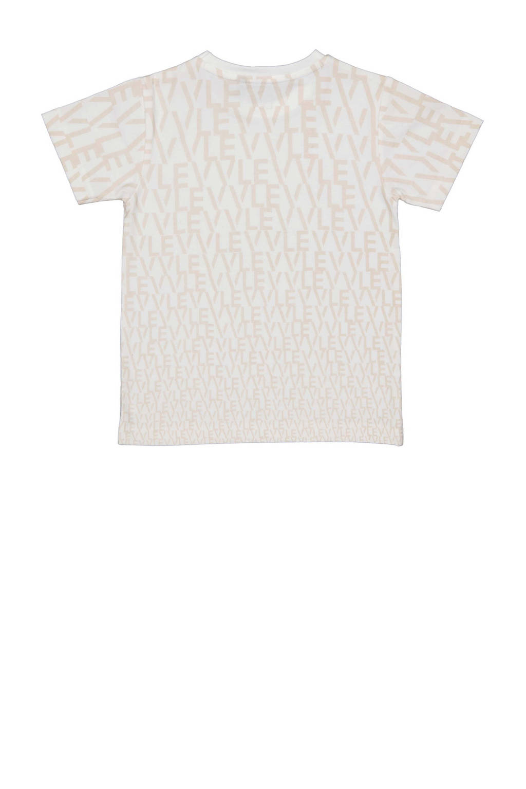 LEVV T-shirt MARK met tekst wit