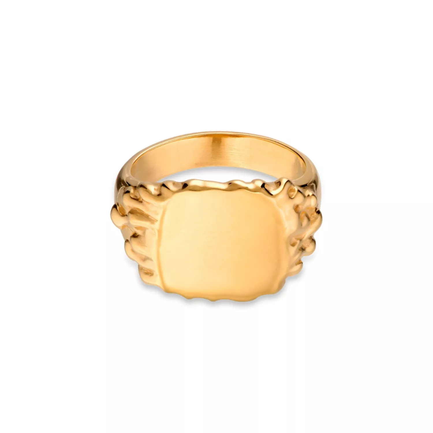 Jane Kønig Drippy Signet Ring 18 kt. Forgyldt Sølv DSR-AW22-G