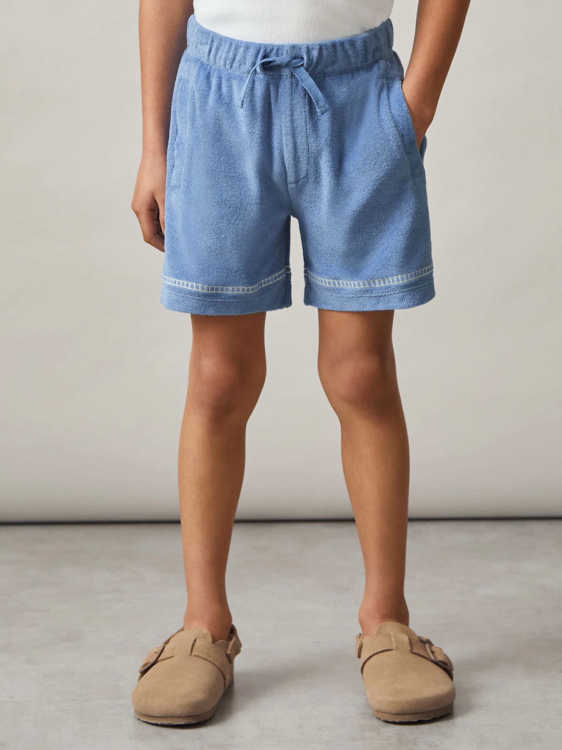Reiss Chesley Towelling Brand-Embroidered Shorts