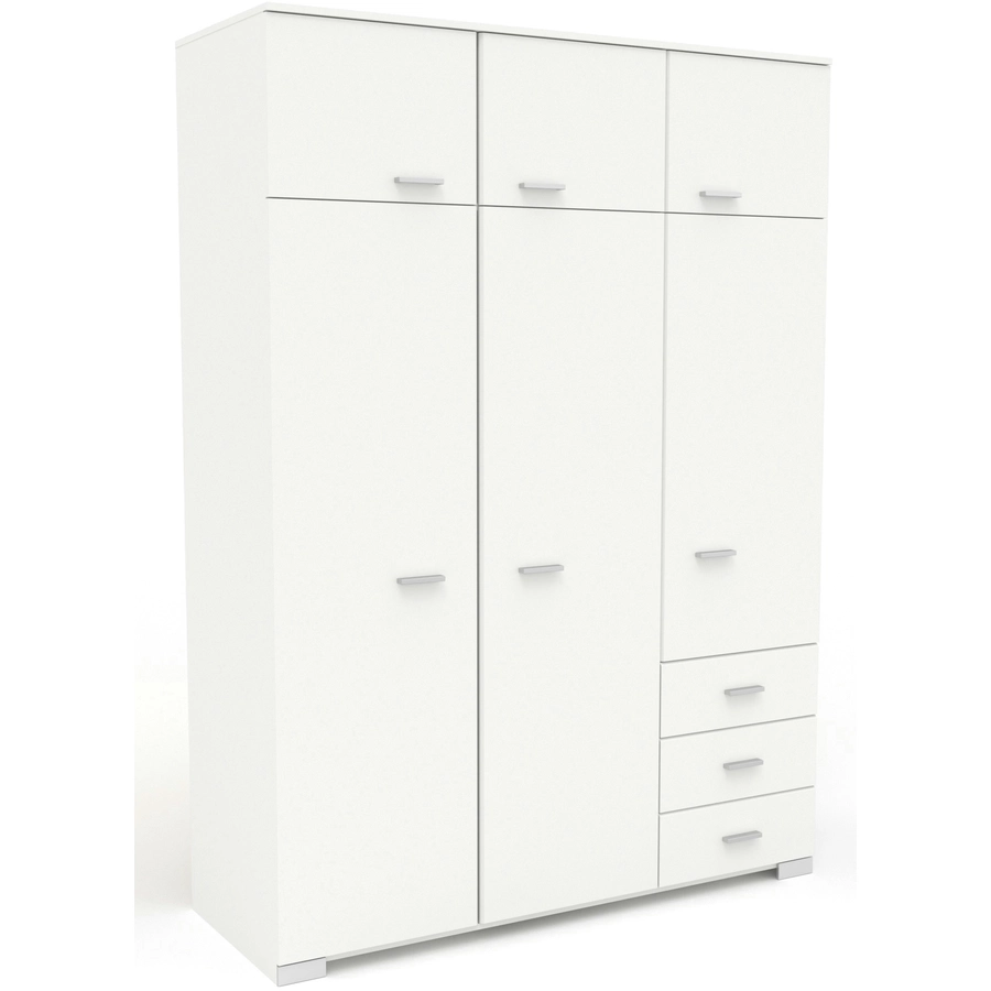 Parisot Kleiderschrank 6-türig Galaxy 2 Weiß Weiß