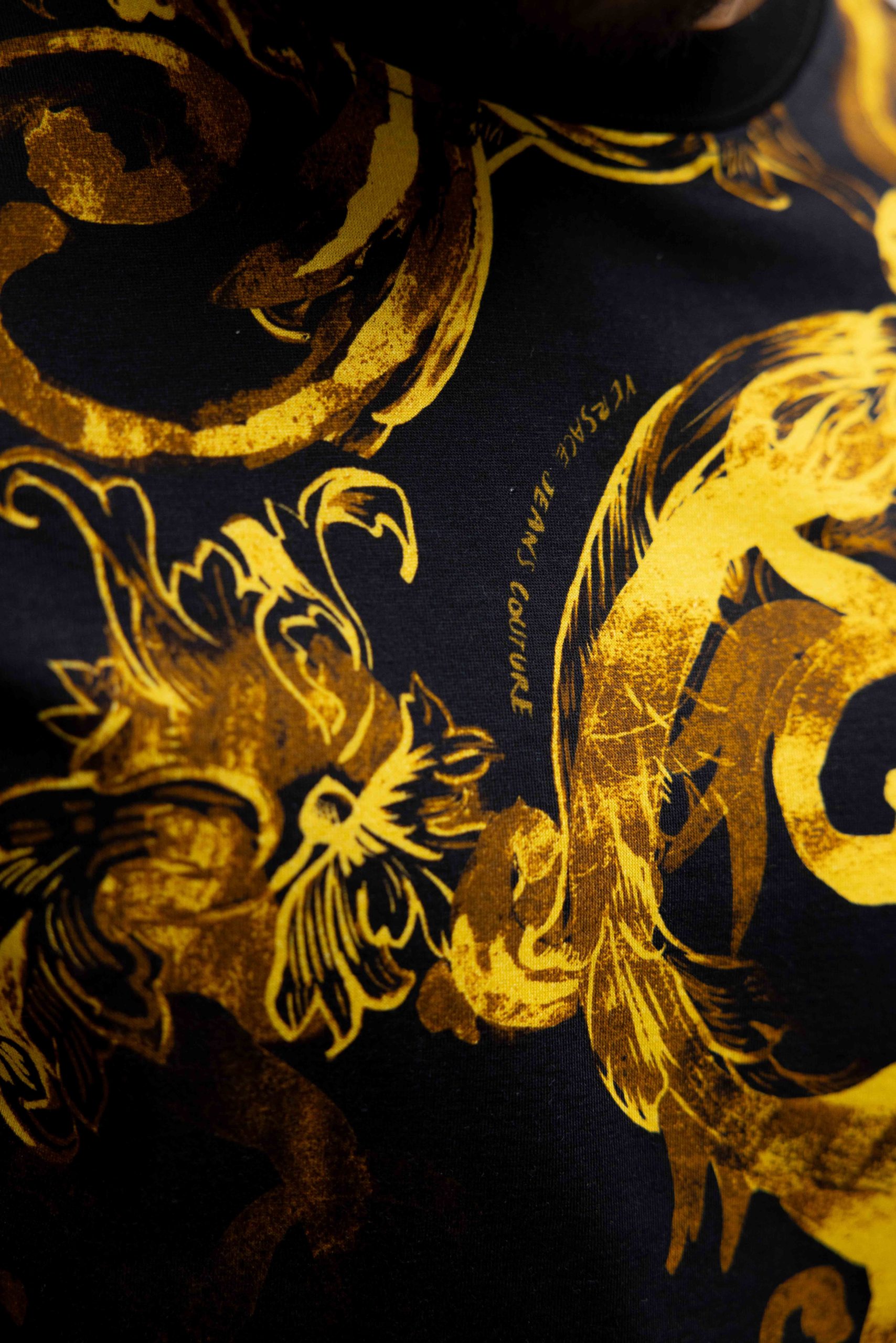 Versace Jeans Couture Allover Print Zwembroek Heren Zwart/Goud
