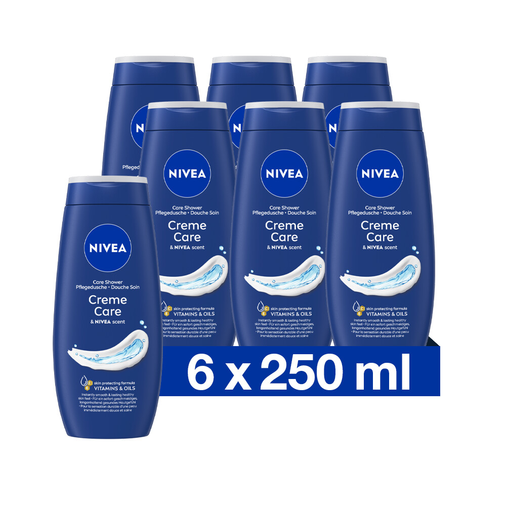 6x Nivea Douchecrème Care250 ml