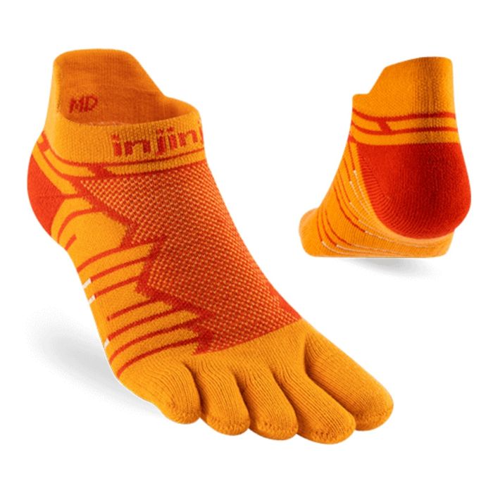 Injinji Unisex Strømper Ultra Run Mid Weight No-show Orange