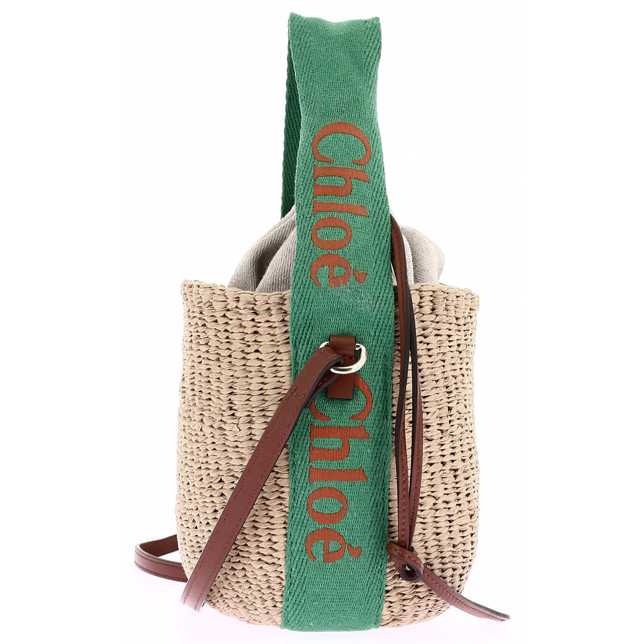Chloé Sac bandoulière en Raphia Pixie beige - Parfait état - Longueur 18 cm