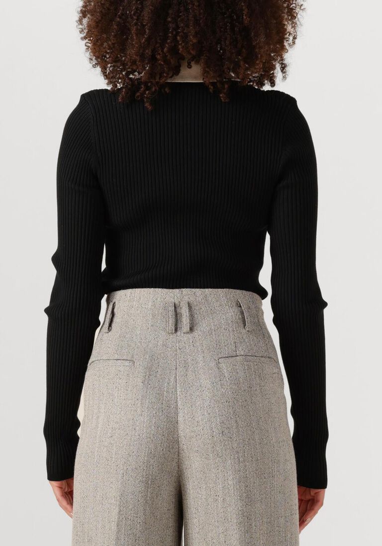 zwarte second female t-shirt josephine knit polo
