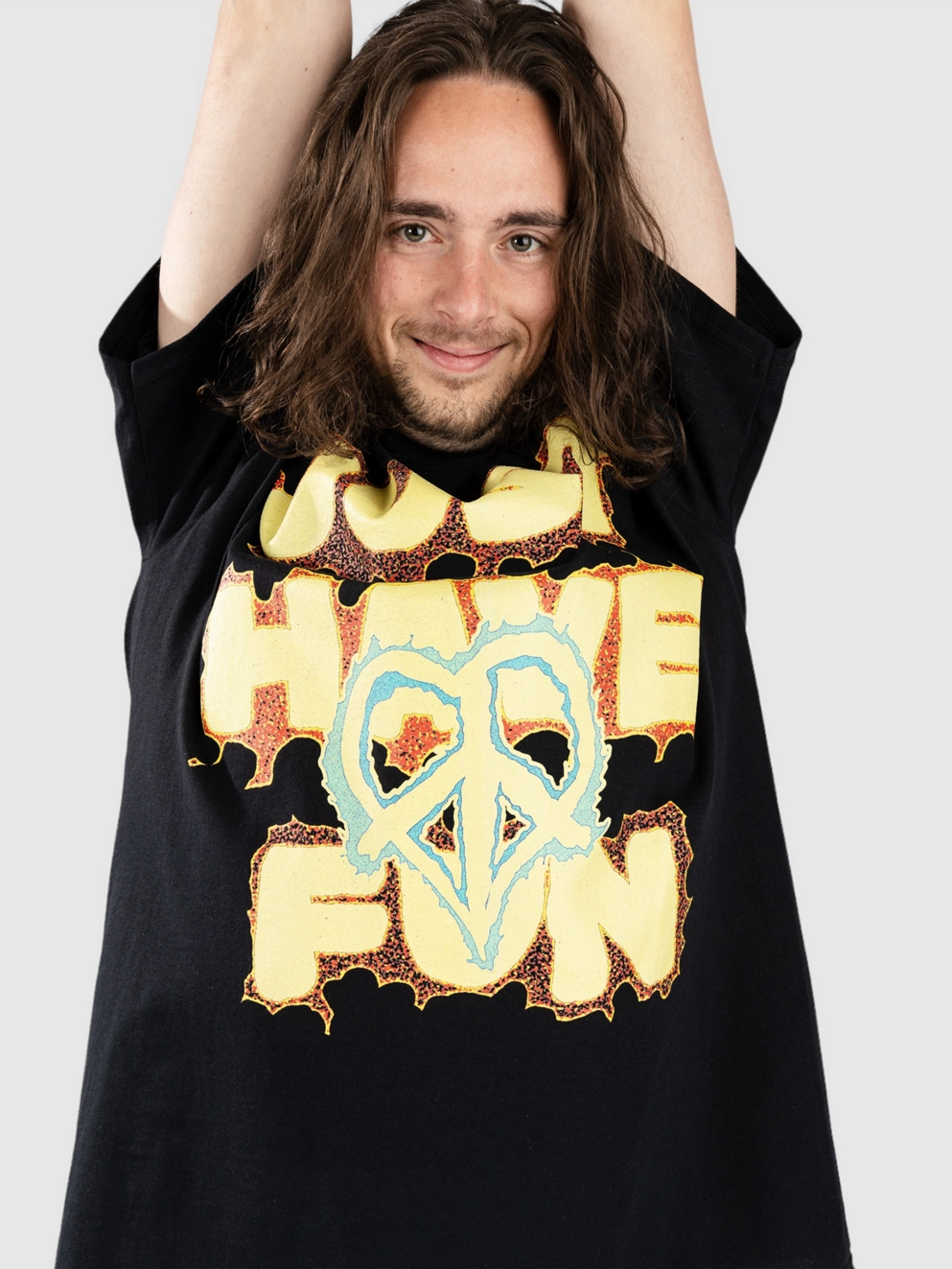 JUST HAVE FUN Sketched Out T-Shirt black
