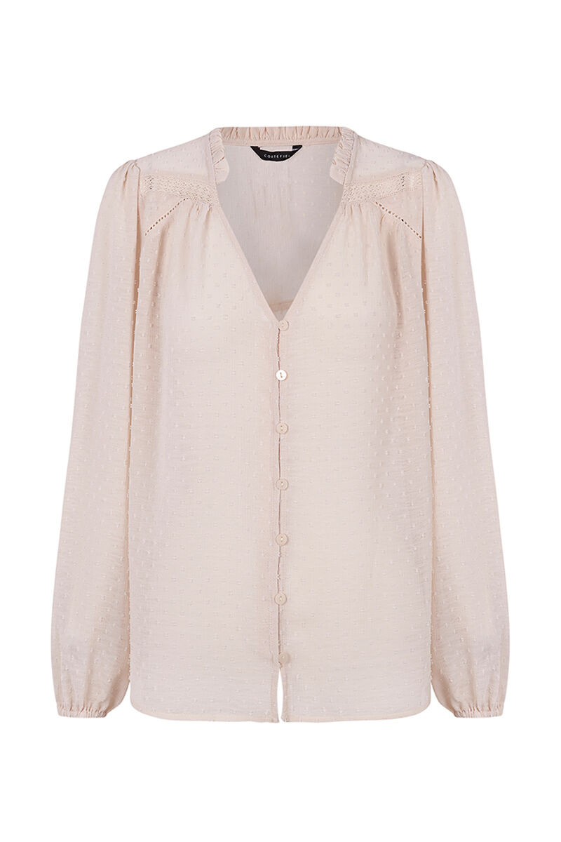 Camisa forrada com plumas - Branca