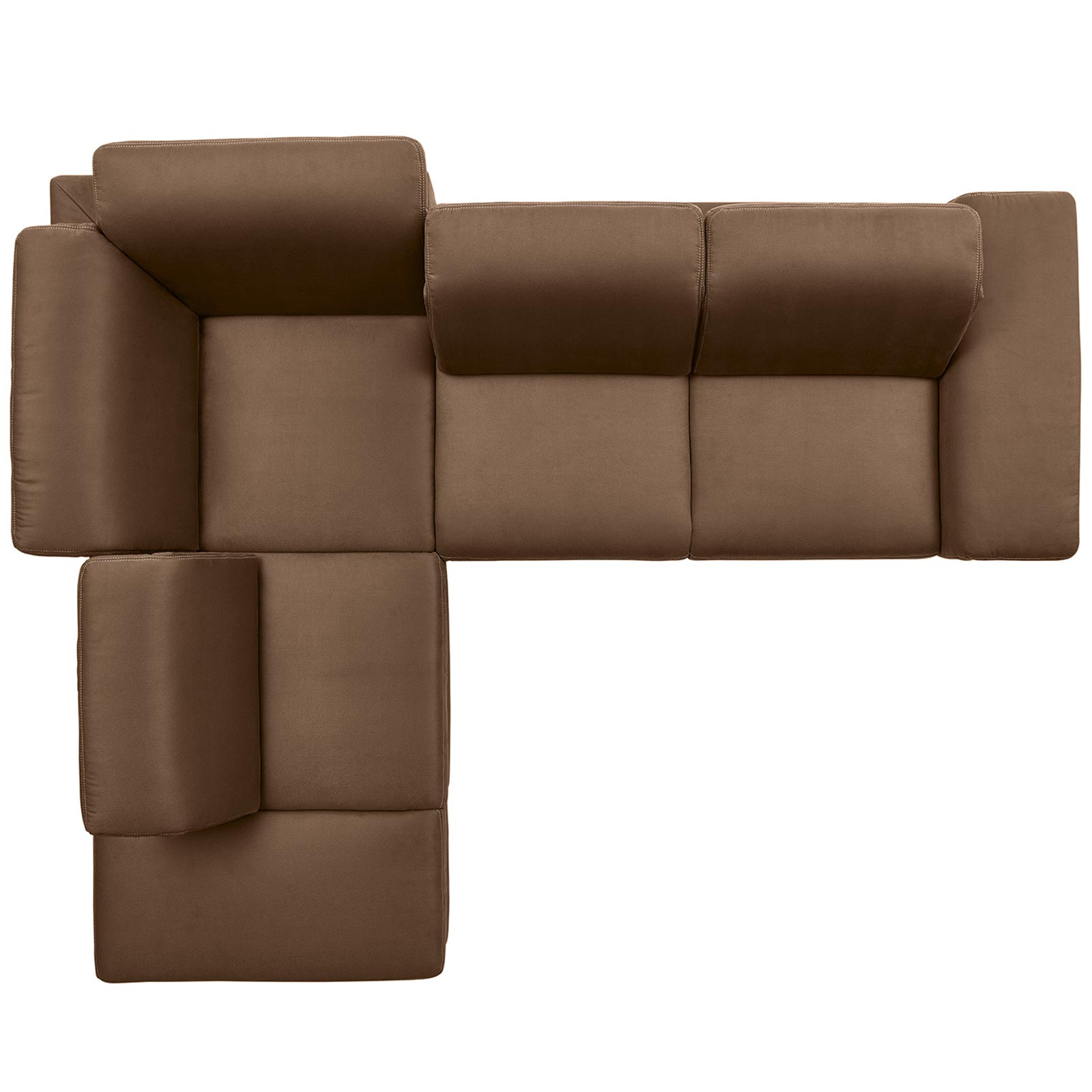 polsterpower Boxspringsofa - Holiday mandel - Basismodell - Ottomane links