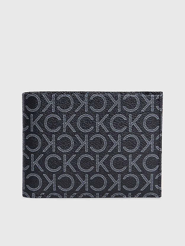 Carteira porta-moedas com bloqueio RFID e logotipo.