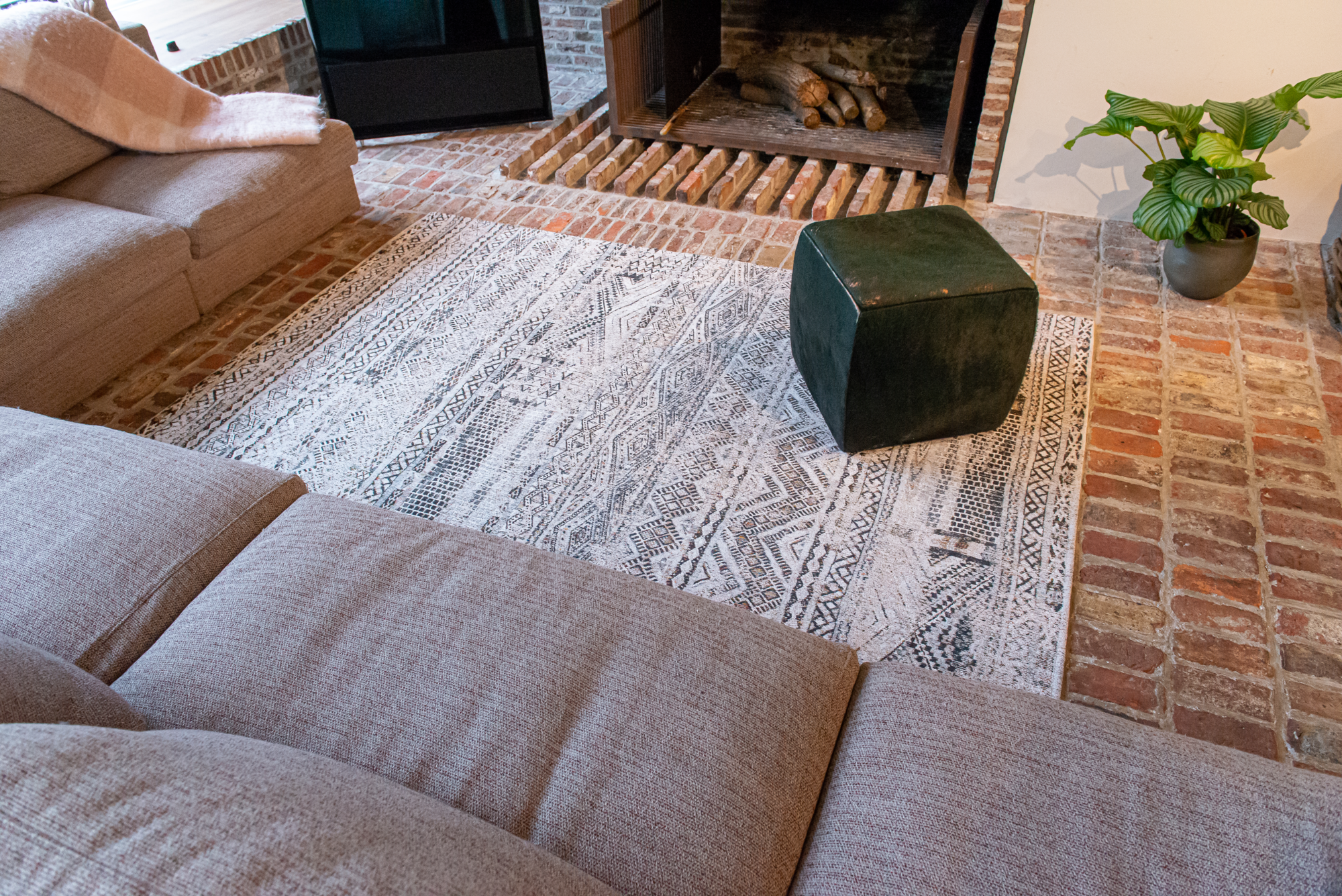 Ecorugs vloerkleed Kilim wit 240x340 cm