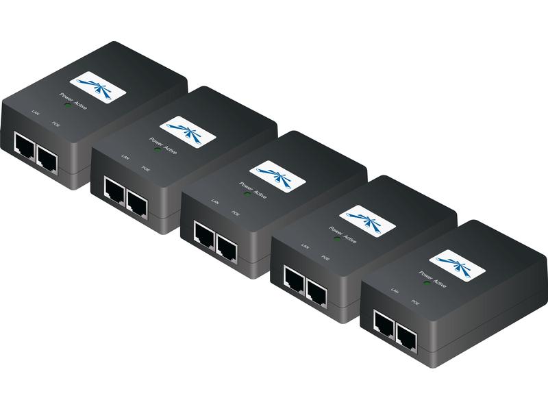 Ubiquiti PoE Injector POE-24-24W-5P 24 Volt GE passiv, 24 W Passiver Gigabit PoE Injektor