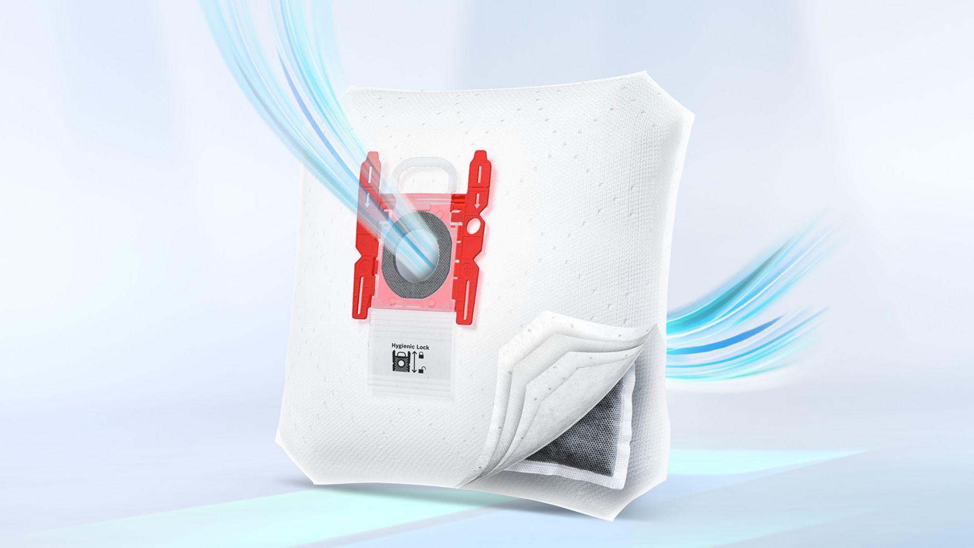 Aspirador de pó com saco ProHygienic Série 4, branco, BGLS4HYG2