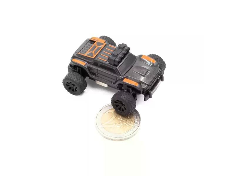 Turbo Racing Micro Monster Truck TC-01, Schwarz, RTR, 1:76 Vollwertiges RC-Auto im micro Format