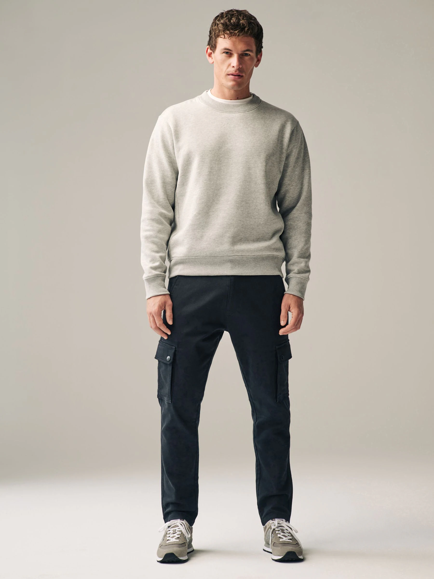 Zwart - Motion Flex cargobroek met stretch