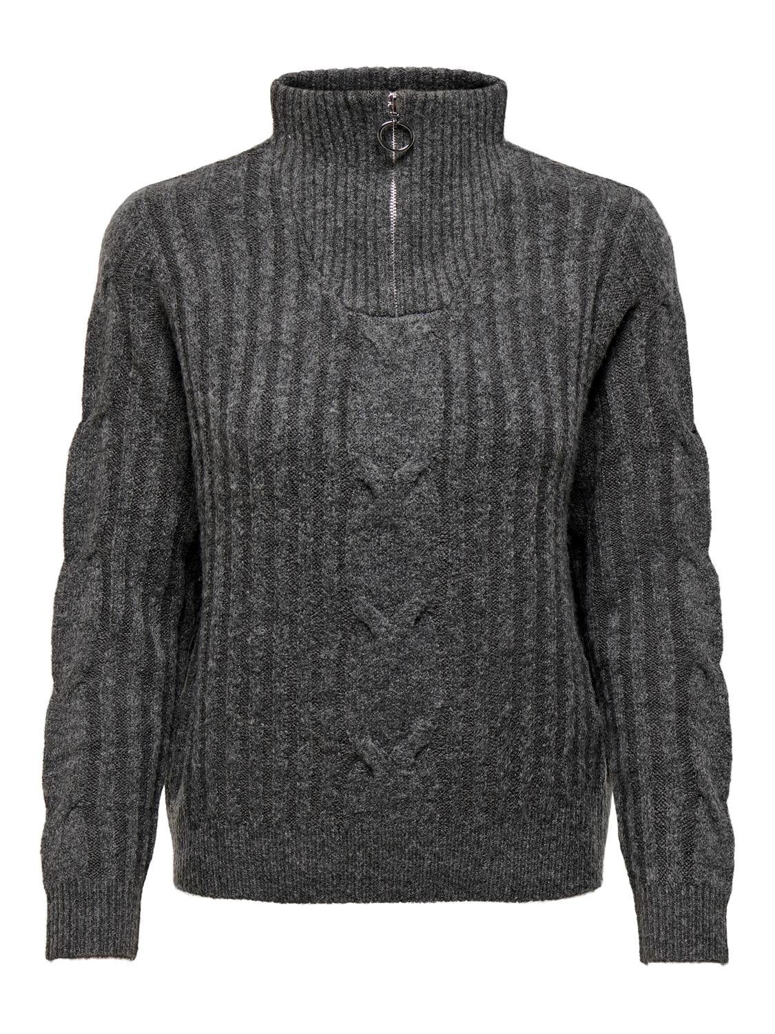 JDYANDREA Strickpullover Dark Grey Melange