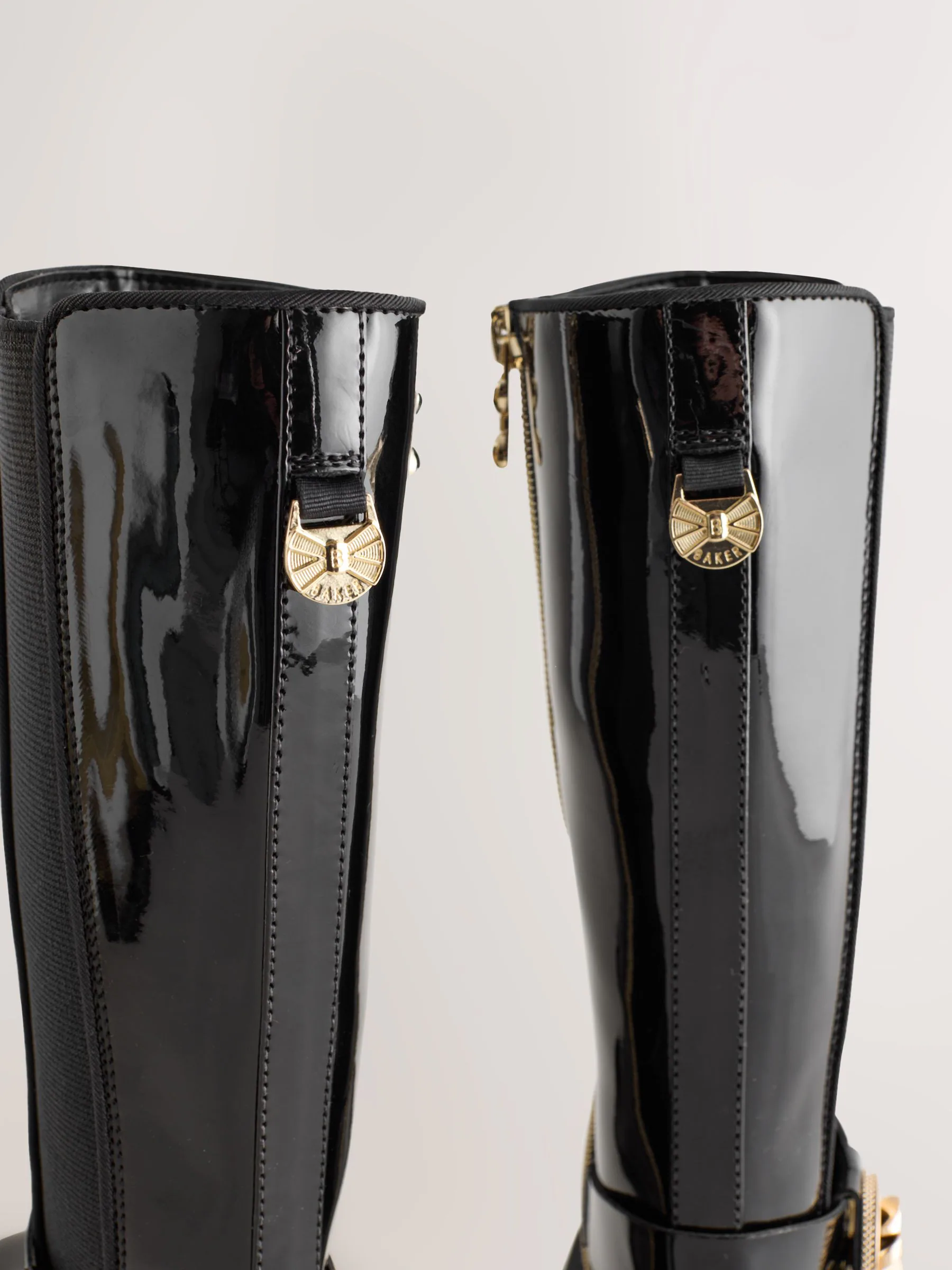 Zwart - Baker by Ted Baker meisjes hoge kniehoge laarzen met strikbedel