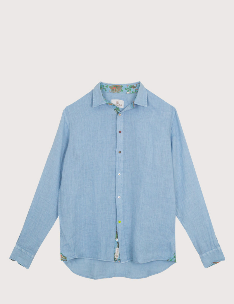 RECYCLED ART WORLD CHEMISE BASIQUE HOMME LOVINA BLEU CIEL