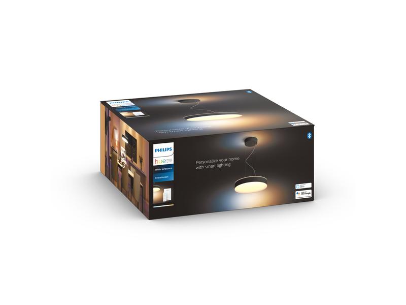 Philips Hue White Amb. Enrave Pendelleuchte schwarz 3300 lm Pendellampe steuerbar mit Philips Hue