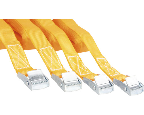 Mamutec spanband met klemgesp, 25 mm, 3 m, 4 stuks