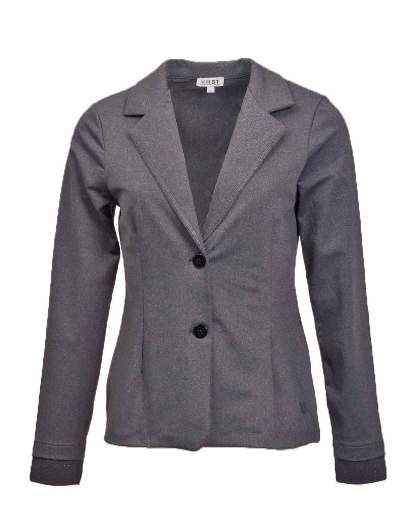 HBT BASICS - SHIRLEY VESTE BLAZER COURT GRIS CHINÉ