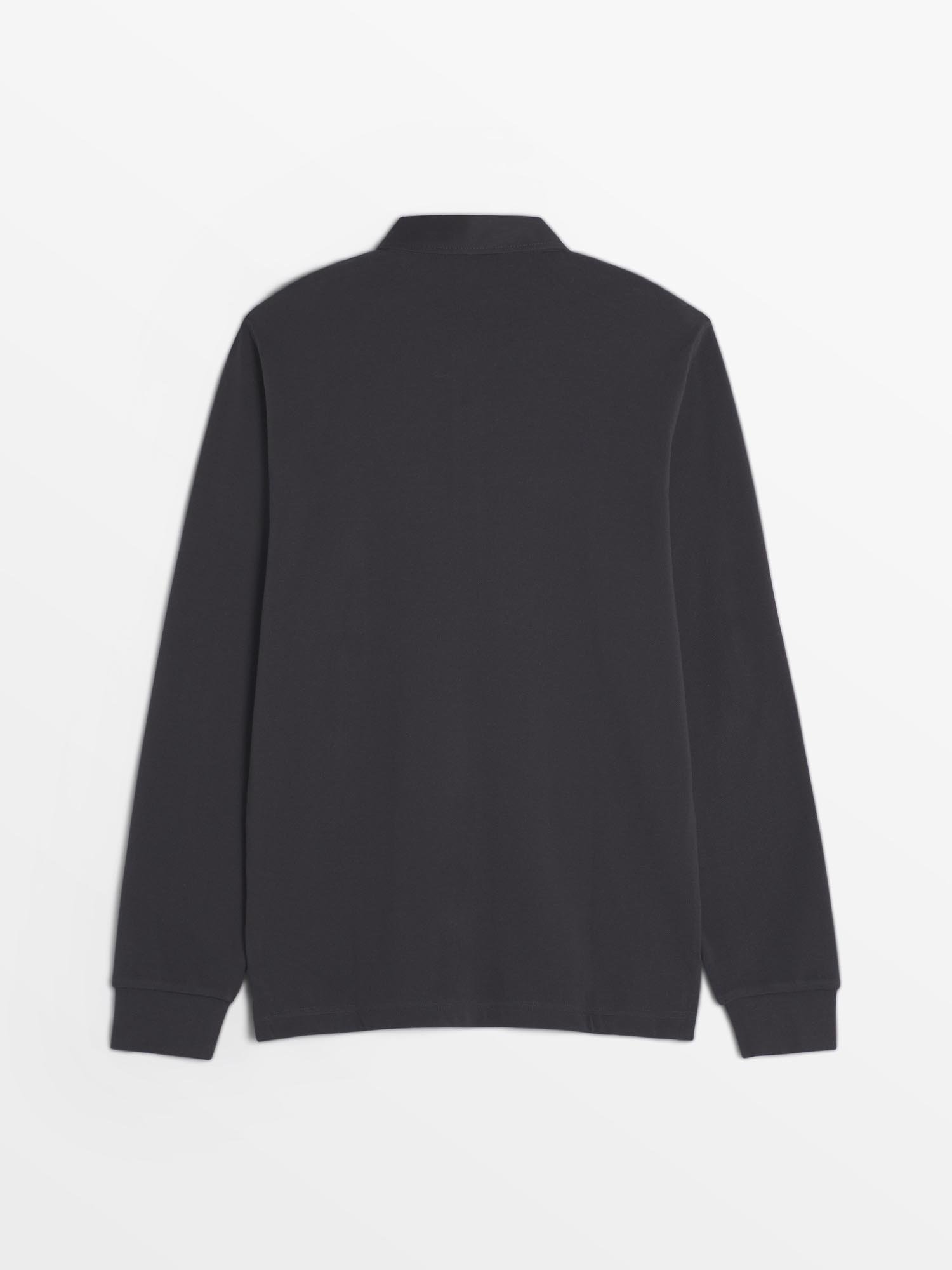 Polo Homme Chaud Manches Longues Gris Foncé