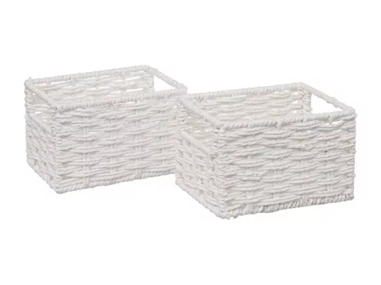 Lot de 4 paniers de rangement Costa blanc - FIVE