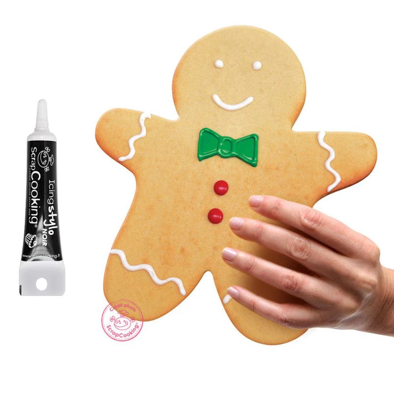 Découpoir à pâtisserie inox XXL Bonhomme en pain d'épice + Stylo de gl