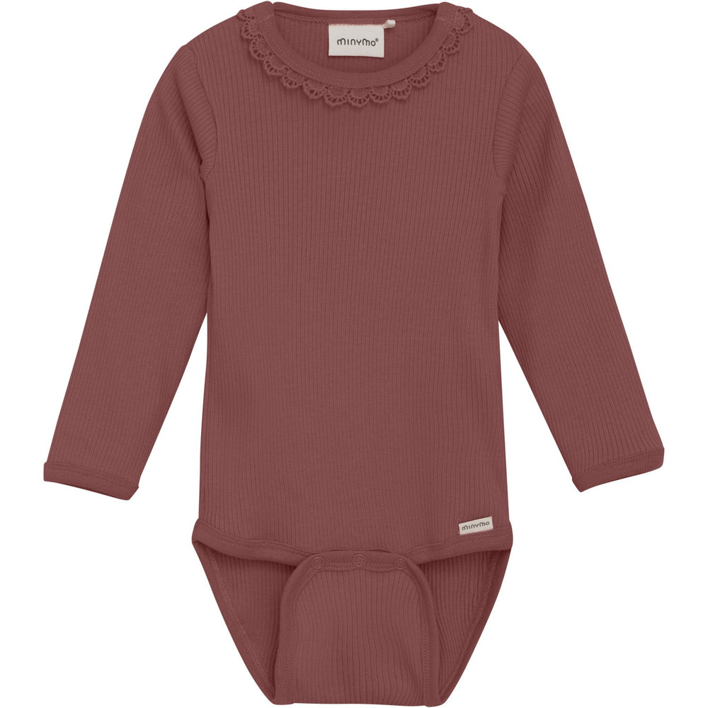 Køb Minymo Withered Rose Body Ls Rib