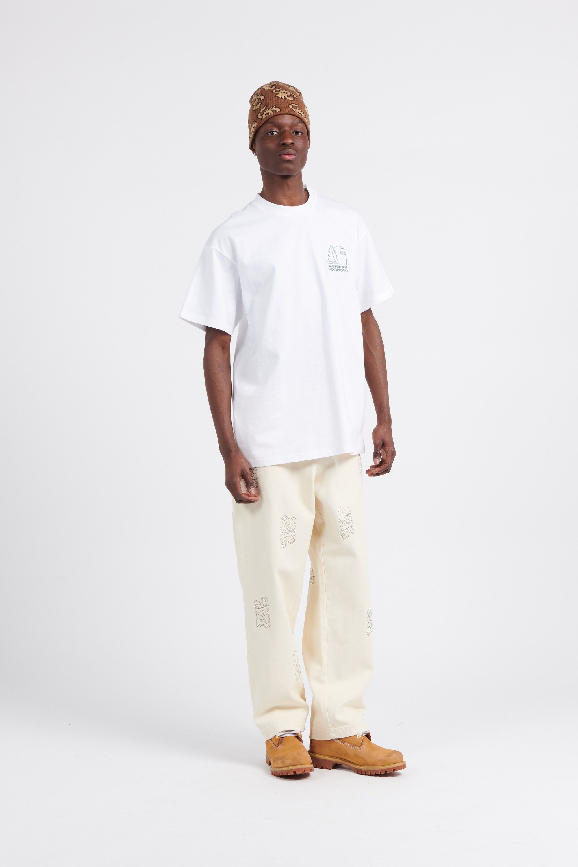 CARHARTT WIP T-shirt S/S Groundworks T-Shirt Blanc