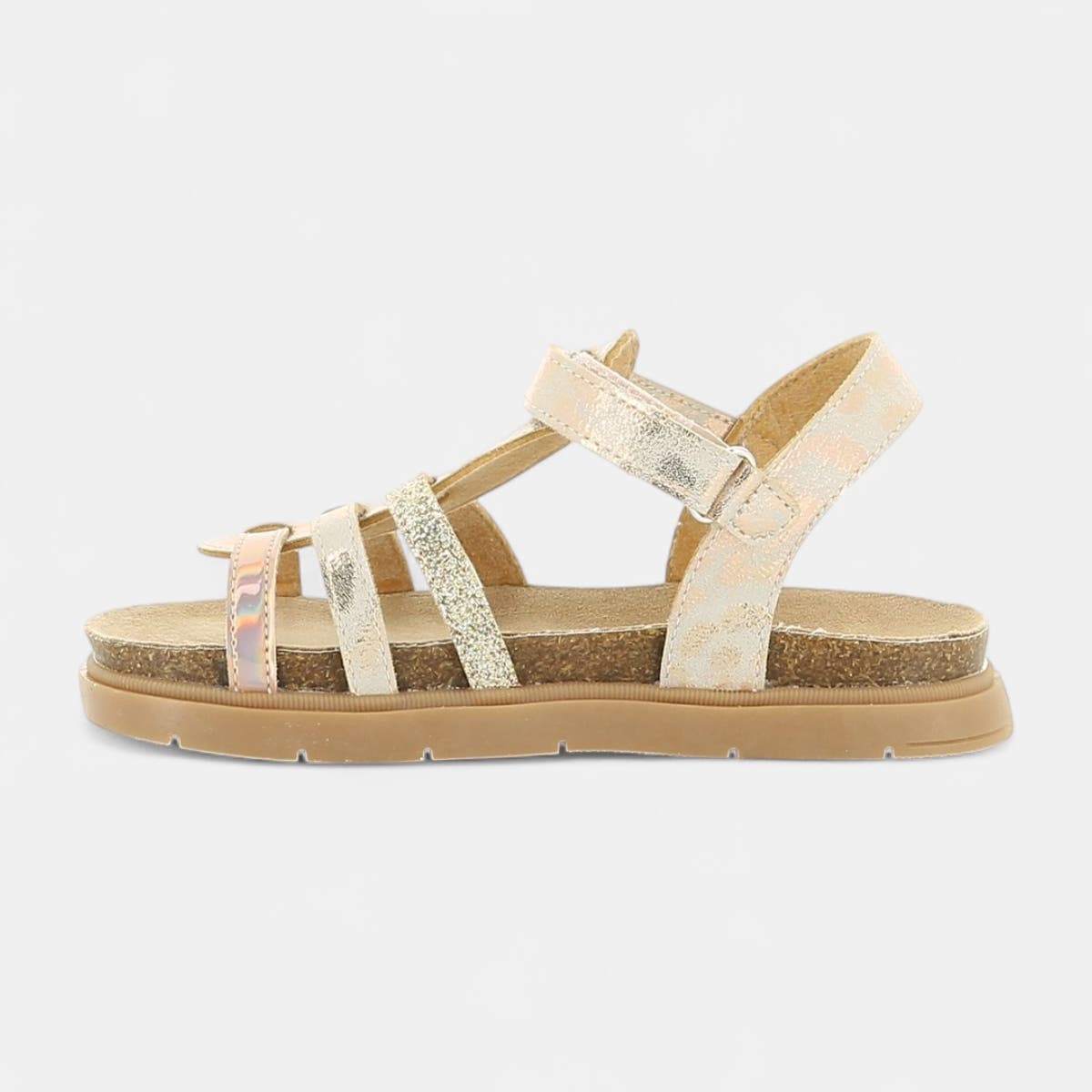 Mules semelle liège Fille rose