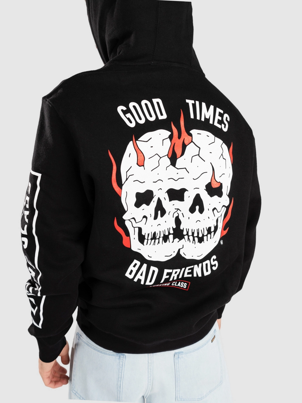 Lurking Class Bad Friends Skulls Hoodie black