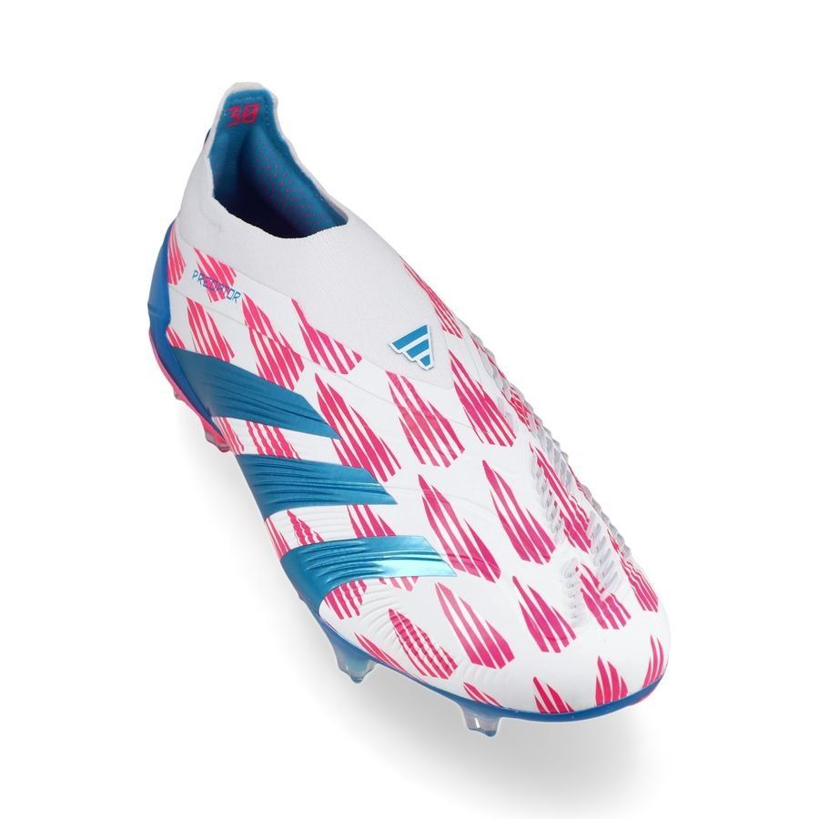 adidas Predator Elite Laceless FG Reemergence - Blanc/Bleu/Rose