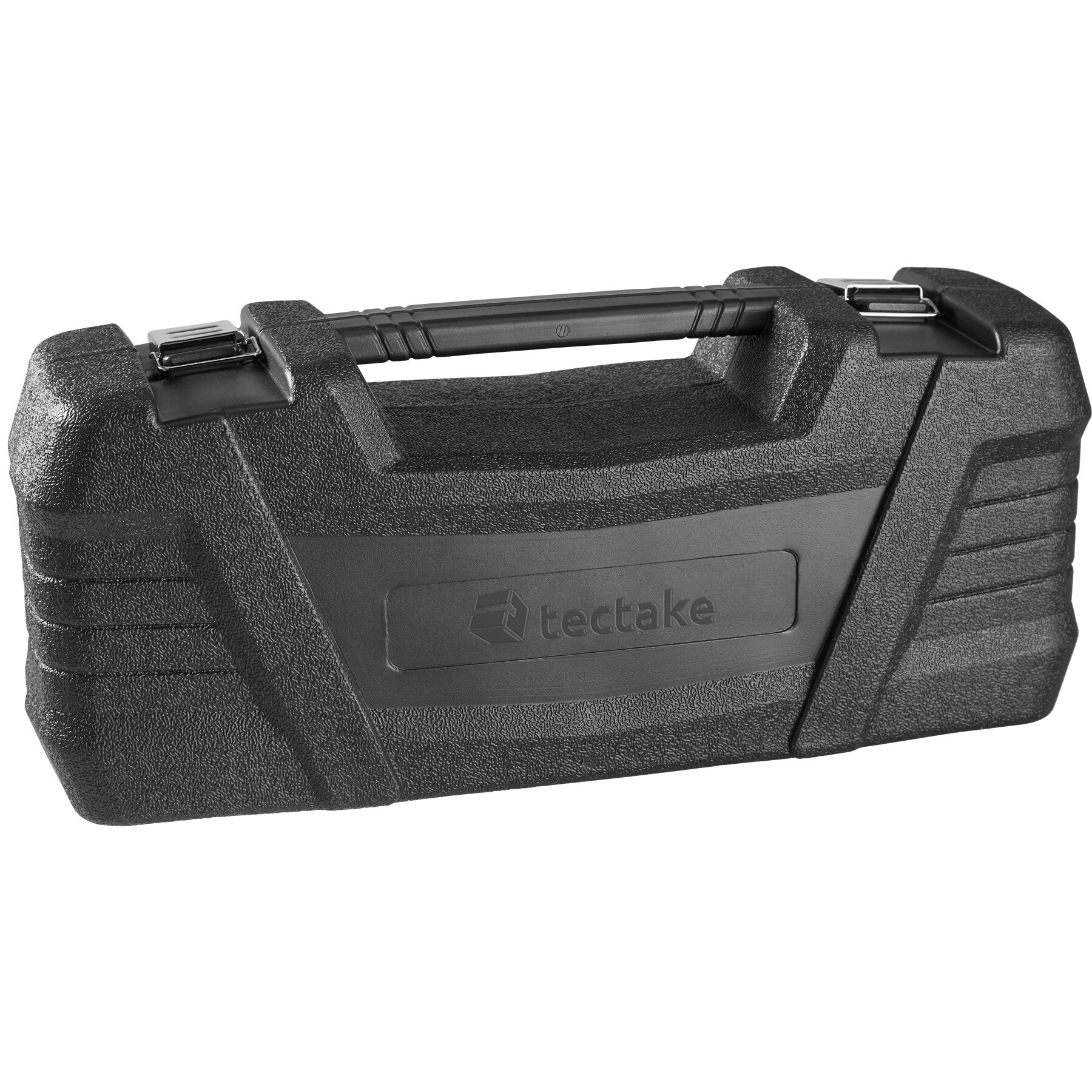 tectake® 37-teiliges Poliermaschinen-Set, 1500 W, mit 180° Drehgriff und zusätzlichem Stabgriff, inklusive Lackpolitur, 2 Mikrofasertüchern, Wischer, Schwamm, Handschuh, 4 Schleifpapieren, 2 Ersatzkohlen und Transportkoffer