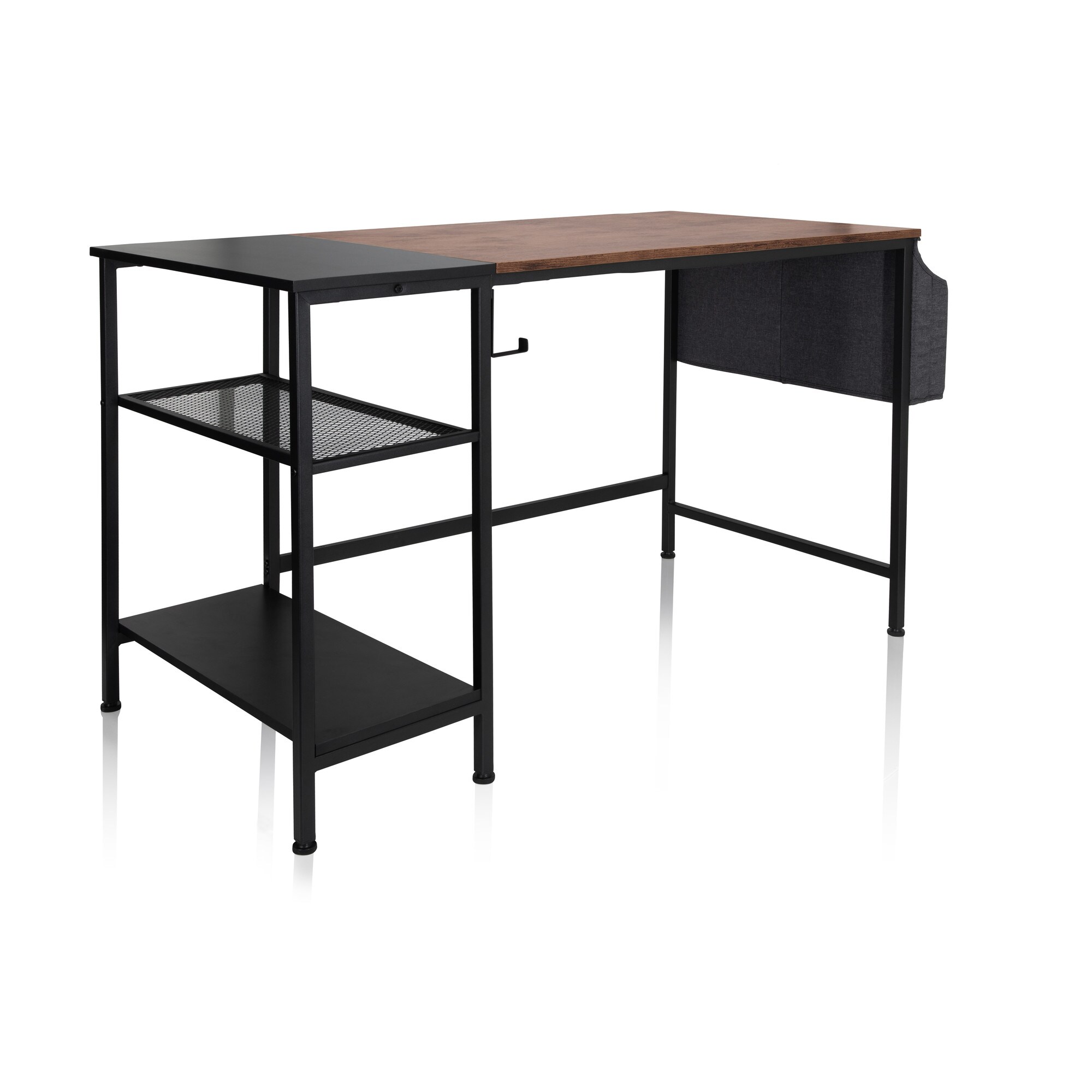 Schreibtisch WORKSPACE H I Melaminharzbeschichtete Spanplatte, Gestell pulverbeschichteter Stahl hjh OFFICE