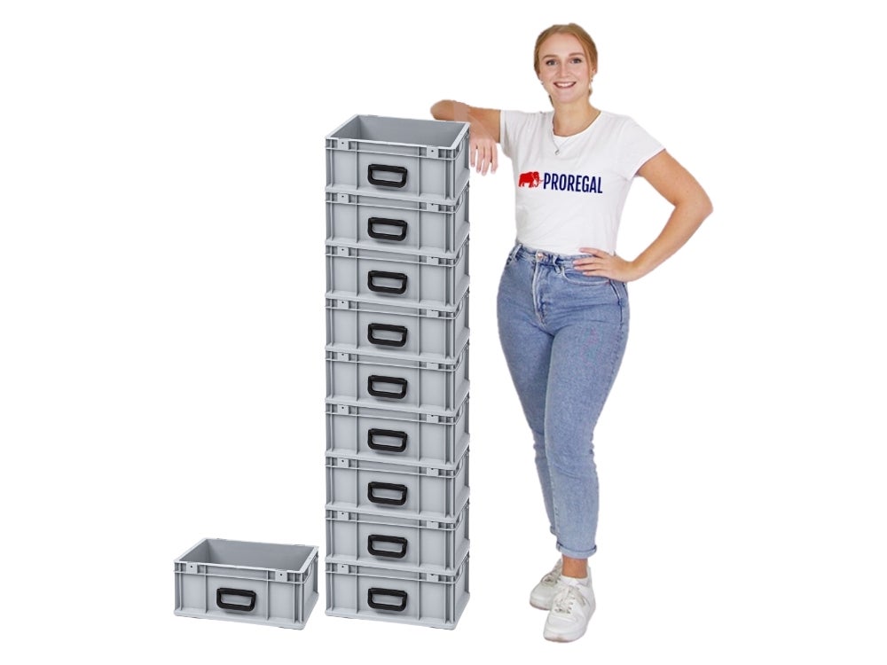 PROREGAL Eurobox Nextgen Portable Uno HxBxD 17 x 30 x 40 cm 16 Liter Euro Container Transportbox Stapelcontainer