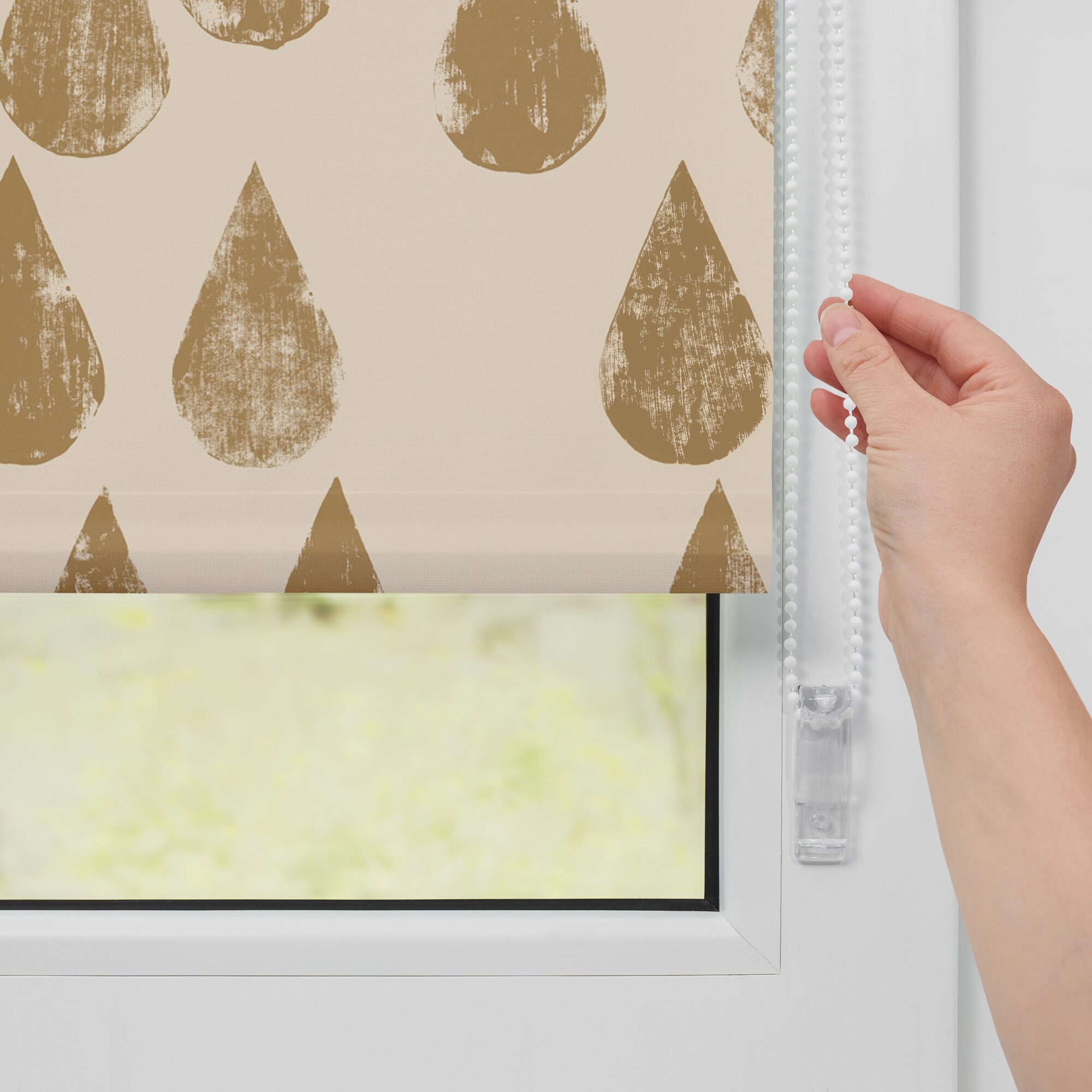 Lichtblick Rollo Klemmfix, ohne Bohren, Verdunkelung, Golden Drops - Gold