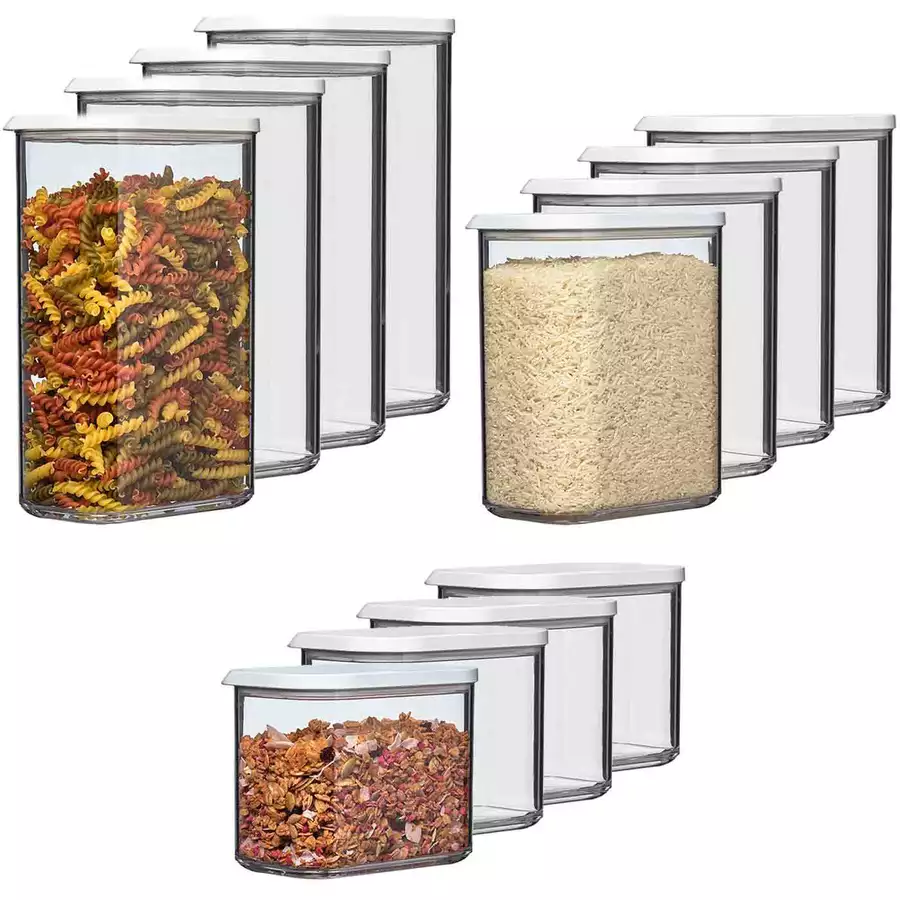 Mepal Vorratsdosen Modula 12er Set weiß