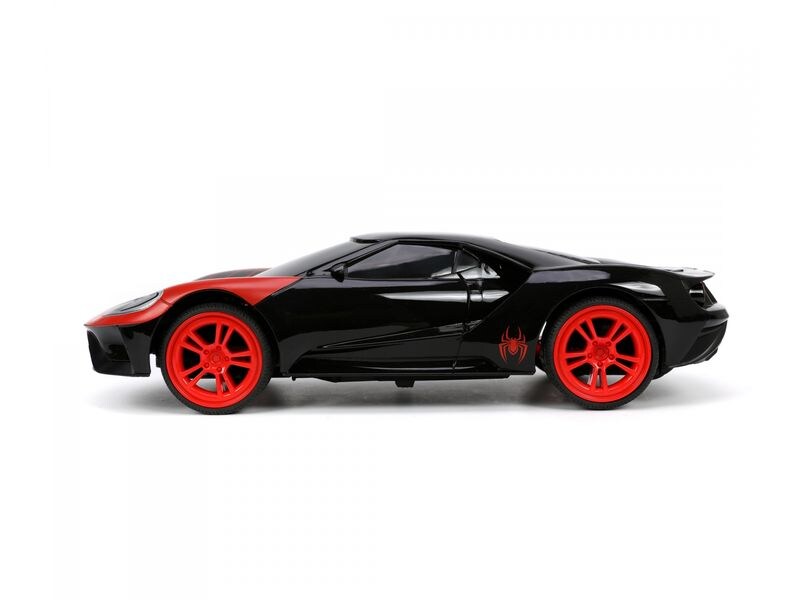 Jada Toys Ford GT 2017 Miles Morales RTR, 1:16 Ferngesteuertes Auto im Marvel Miles Morales Design
