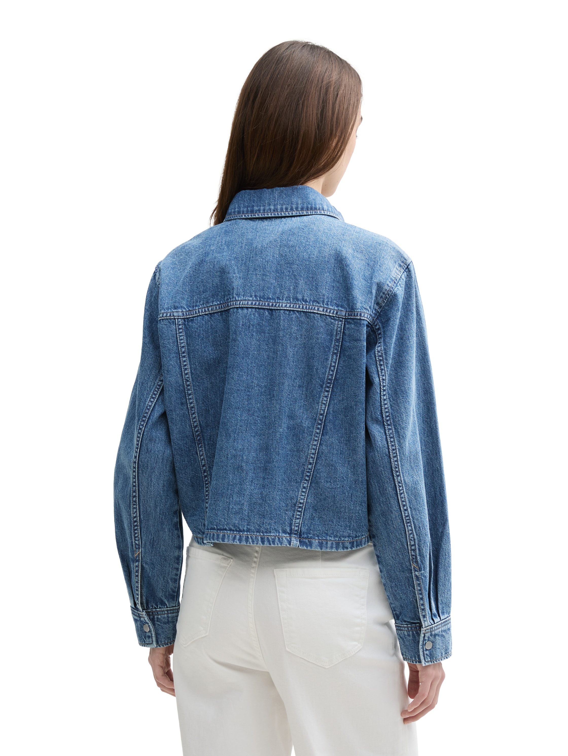 TOM TAILOR Denim Jeansbluse mit Brusttaschen