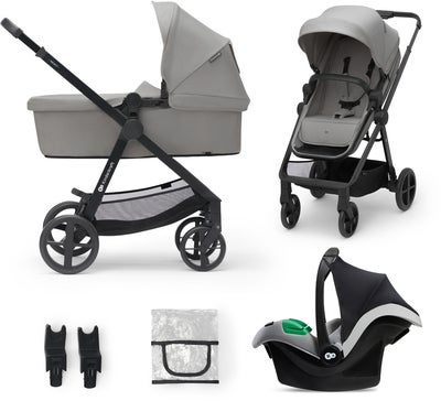 Kinderkraft 3-i-1 NEWLY Kombivogn Travelsystem, Moonlight Grey