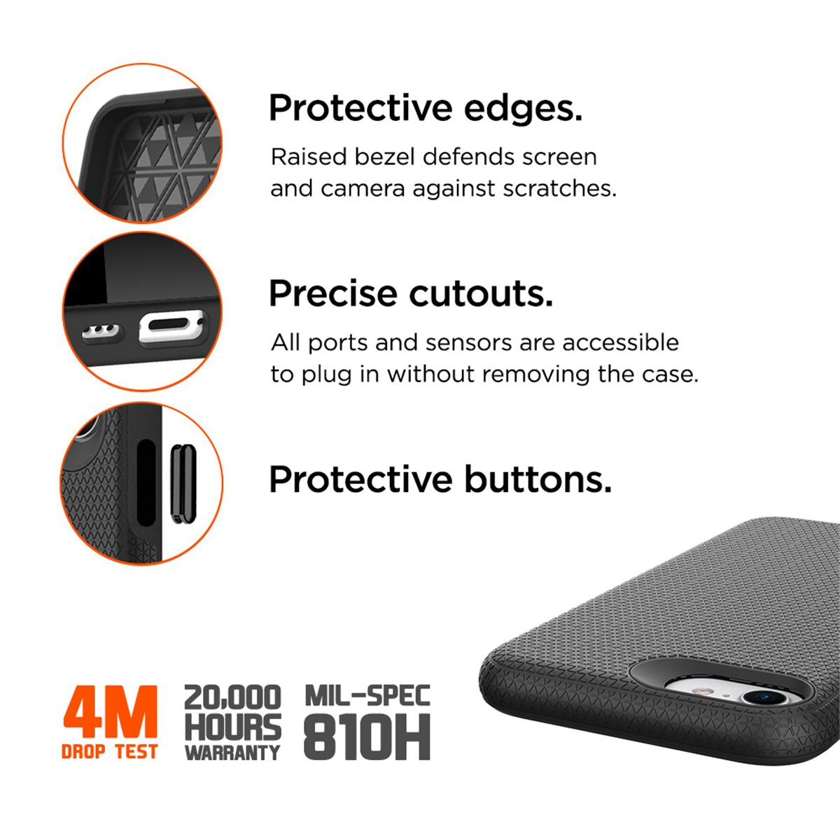 iPhone SE (2022/2020) MagSafe North Case Premium Hybrid Schutzhülle (EGCA00697) - Schwarz