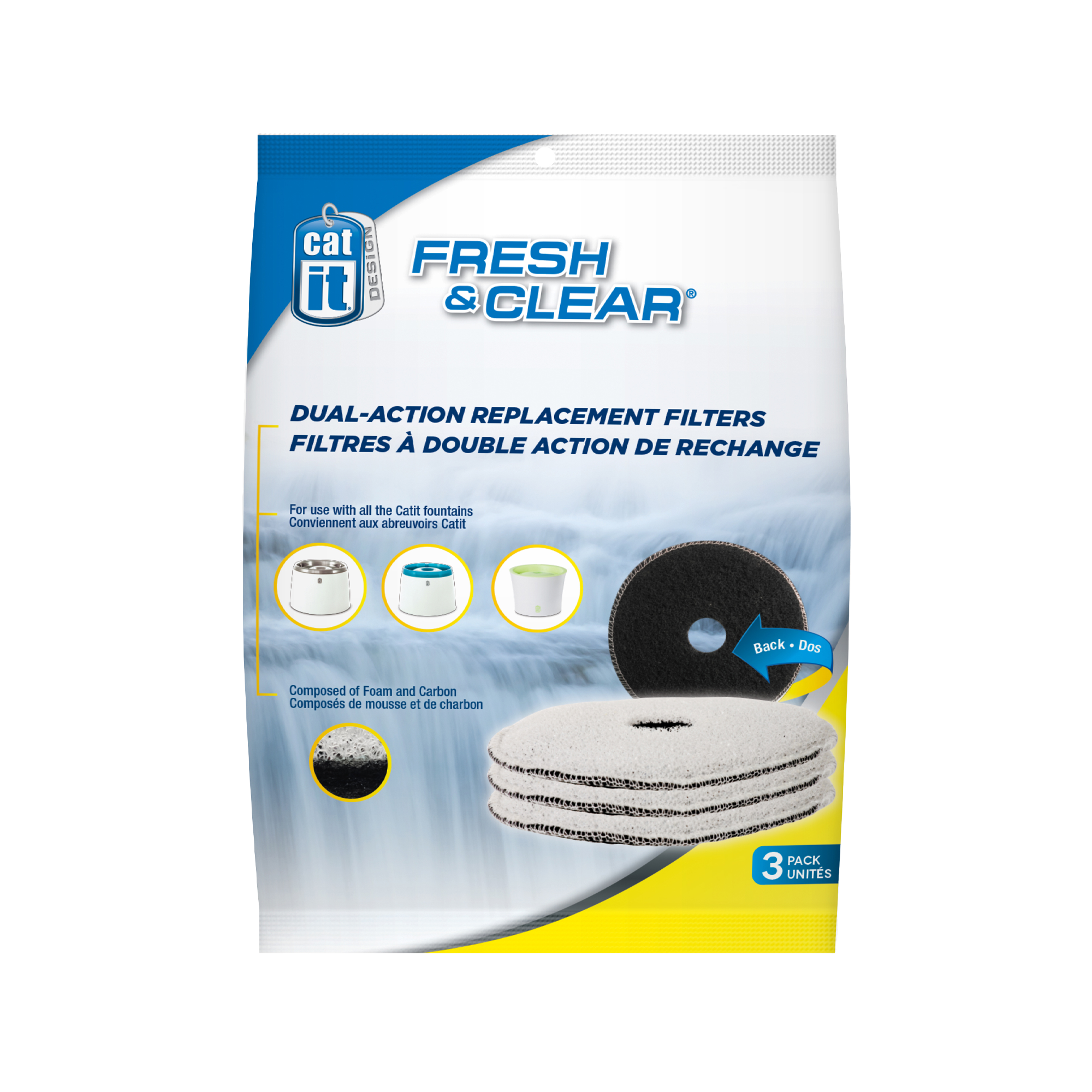 Catit Filter Fresh & Clear Drinking Fountain Filter - 3 stuks