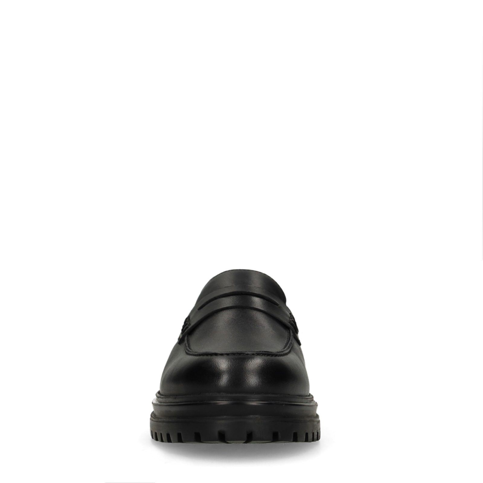 Zwarte leren loafers
