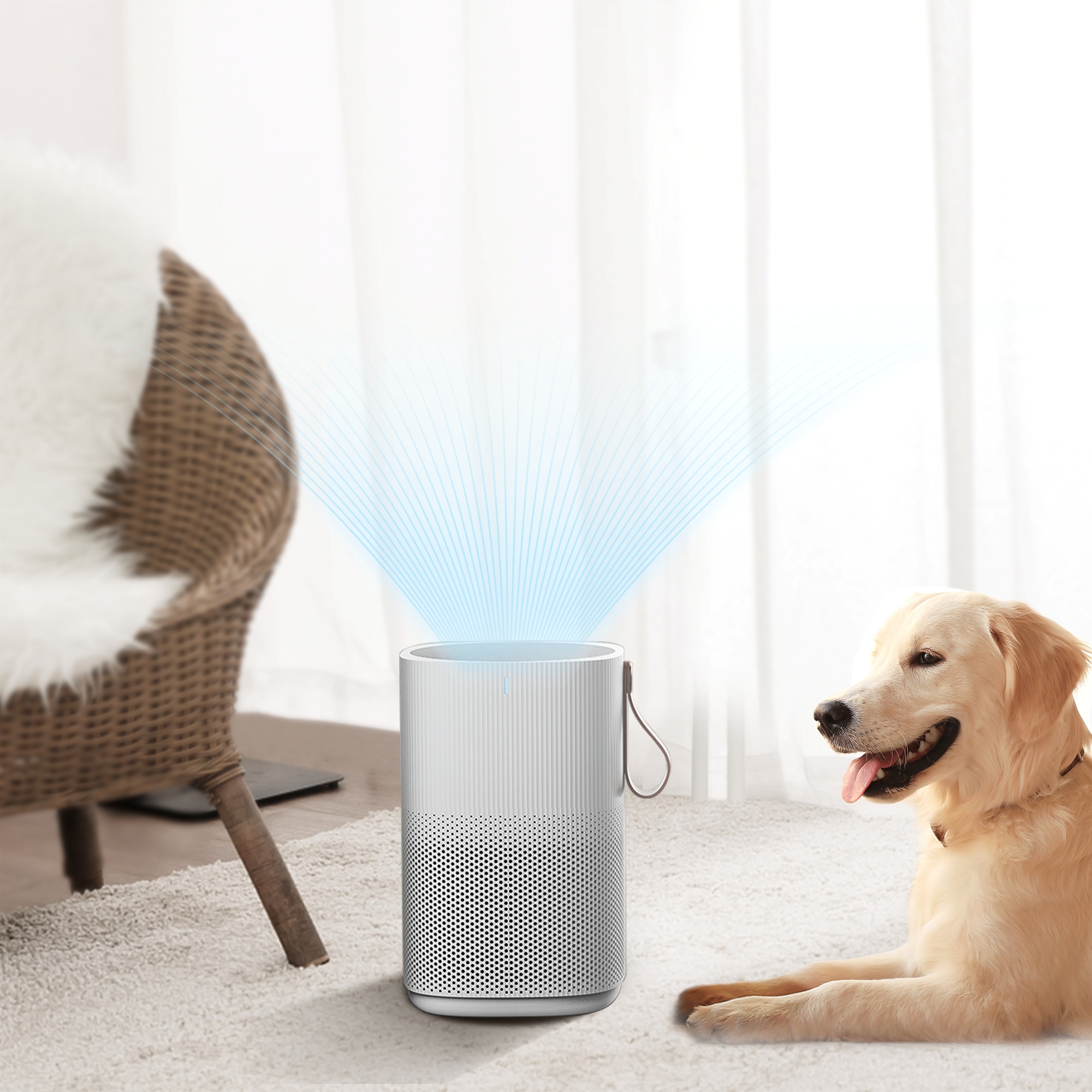 Hanseatic Luftreiniger »»KJ150«« für 39 qm Räume 30W, Top Filtersystem für Allergiker mit Ionentechnologie